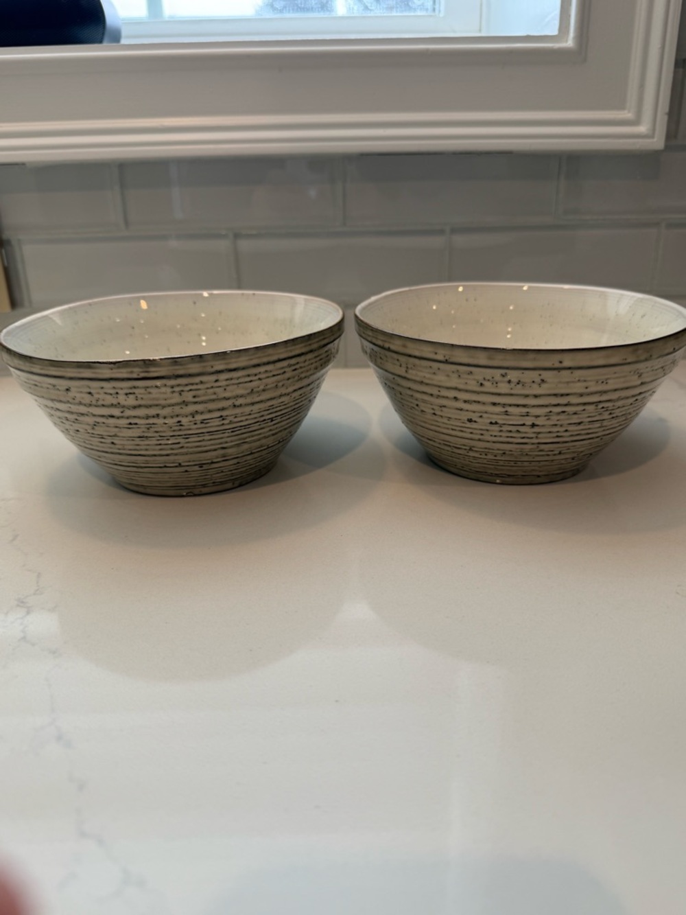 Pier 1 Set of 2 Midori Soup/Cereal Bowls Stoneware